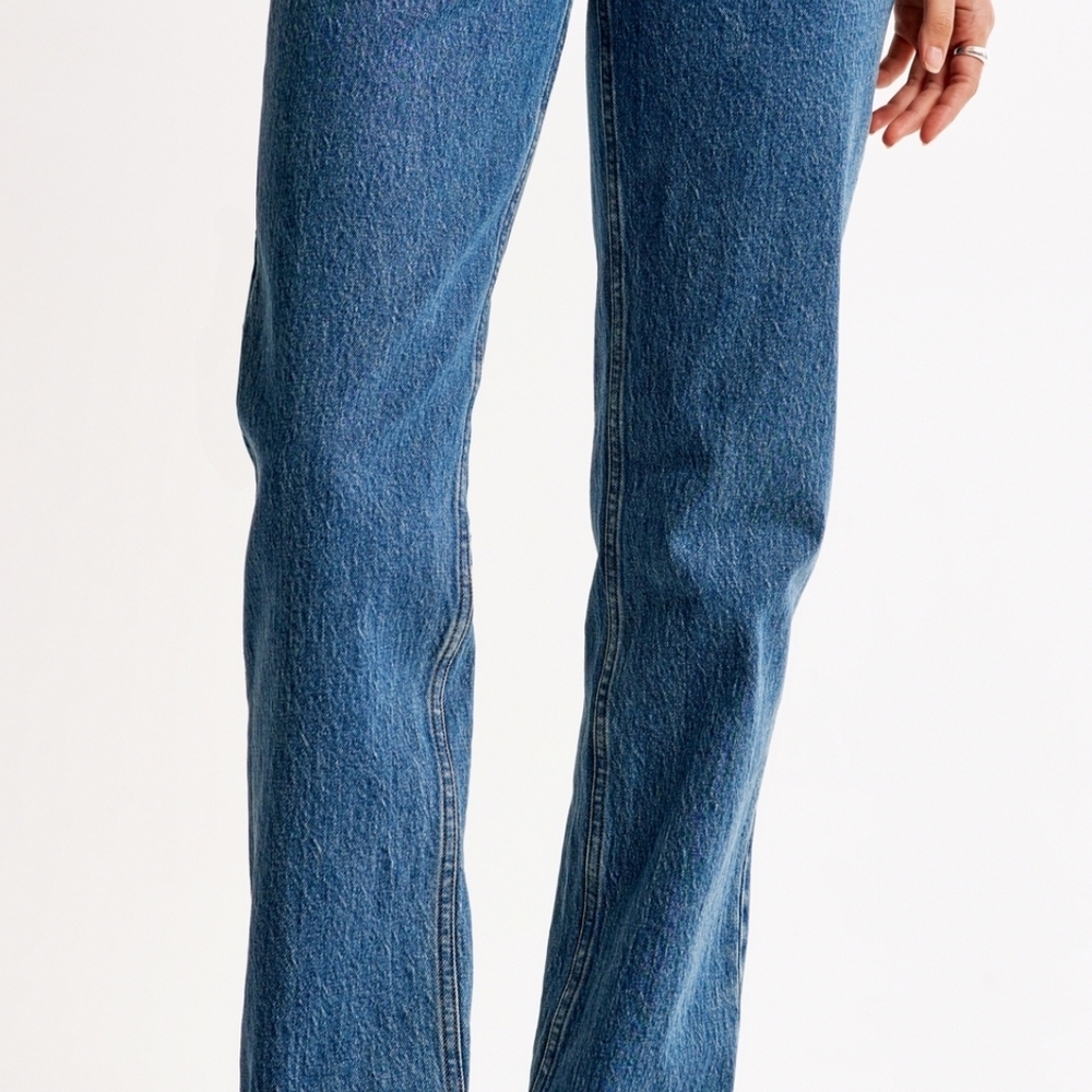 Abercrombie & Fitch Blue Straight Leg Jeans - Picture 4 of 6